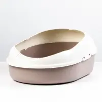 Лоток для кошек с бортом без сетки &laquo;Космо&raquo; 51.9&times;37.8&times;21.3 см, коричневый
