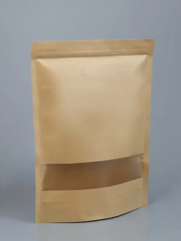 Пакет Zip - lock Крафт с прямоугольным окном, 30&times;40&times;4 см