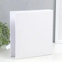 Фотоальбом на 100 фото 10х15 см "Белоснежный с бантом" в коробке 4х22х23 см