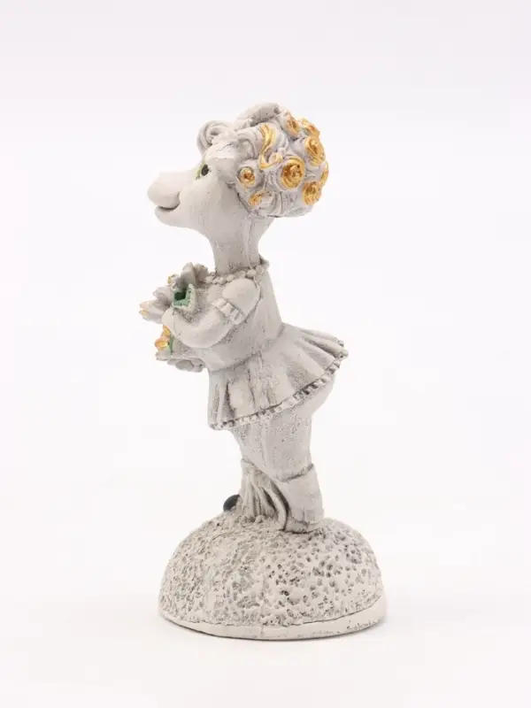 Фигурка декоративная &laquo;Коза с подсолнухами&raquo;, 9&times;4 см, серая