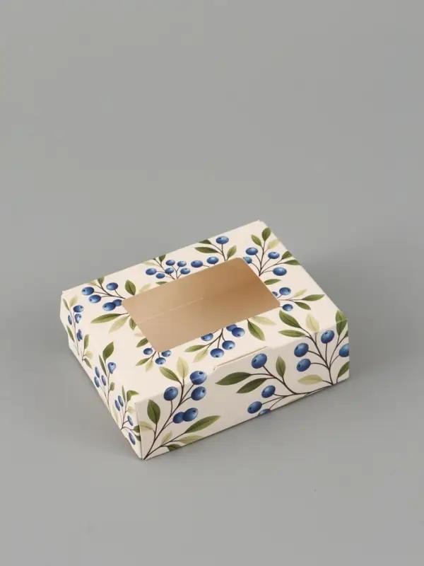 Коробка подарочная с окном &laquo;Ягоды&raquo;, 10&times;8&times;3.5 см, самосборная