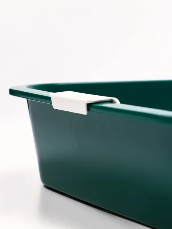 Туалет для кошек &laquo;Белла мини&raquo;, 35&times;26&times;6 см, с сеткой, пластик, зелёный