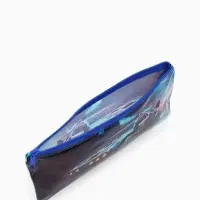 Косметичка-пенал на молнии, с изображением автомобиля, разноцветная