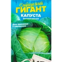 Семена Капуста белокочанная &laquo;Сибирский Гигант&raquo;, 0.3 г, &laquo;Семена Алтая&raquo;