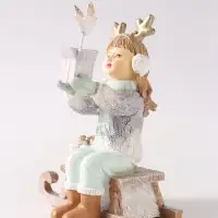 Фигурка &laquo;Девочка на санках&raquo;, 13 см, полистоун