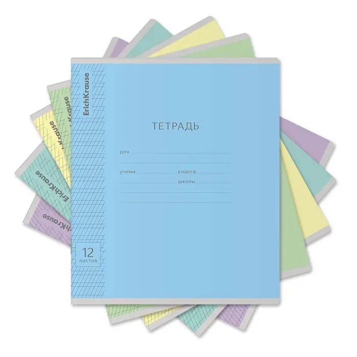 Тетрадь для прописей 12 листов в частую косую линейку, «Пастель сиреневая», МИКС Тетрадь для прописей 12 листов в частую косую линейку, «Пастель сиреневая», МИКС