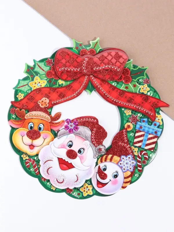 Плакат на стену «Новогодний венок» Дед Мороз, 25×32 см Плакат на стену «Новогодний венок» Дед Мороз, 25×32 см