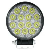 Фара светодиод. круглая, 14LED, дальний свет, 42Вт, 112x112x47мм, 12/24В, PRO