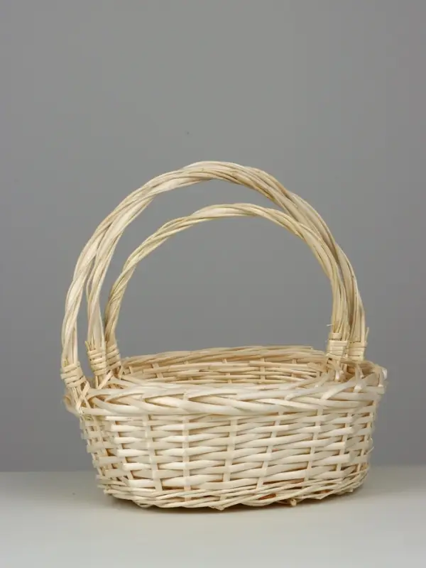 Набор корзин  (ива): 36x28xH13xHH36; 31x23xH12xHH31; 25x18xH10xHH26, 3 шт. Выбеленный Набор корзин  (ива): 36x28xH13xHH36; 31x23xH12xHH31; 25x18xH10xHH26, 3 шт. Выбеленный