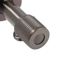 Кран угловой ZEIN engr, 1/2" &times; 1/2", кран-букса латунь/керамика, нерж. сталь, графит