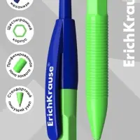 Ручка шариковая автоматическая ErichKrause R-301 Neon Matic, узел 0.7 мм, чернила синие, длина линии письма 2000 метров, МИКС
