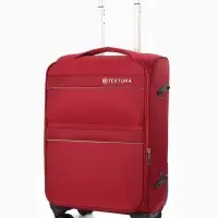 Чемодан на колёсах TEXTURA, кодовый замок, с увеличением, 36&times;25&times;58 см, 20", красный
