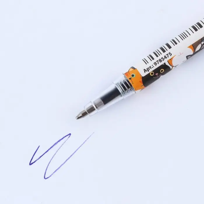 Ручка шариковая, синяя паста, мини, автоматическая «Котики» Ручка шариковая, синяя паста, мини, автоматическая «Котики»