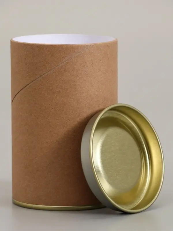 Тубус 63&times;100 мм (80 мм внутр. высота), картон, металлическая крышка