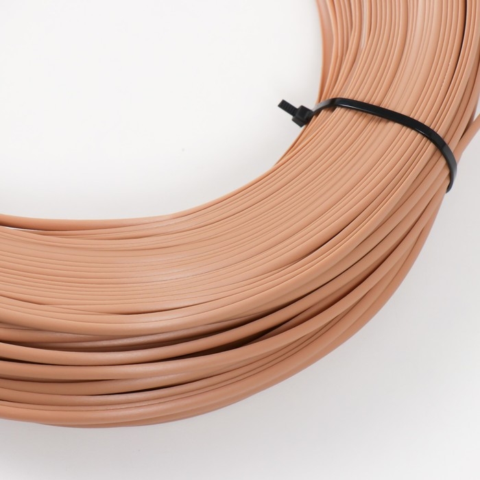 Ротанг искусственный гладкий 6 мм 100 м полутрубка (бежевый) Ротанг искусственный гладкий 6 мм 100 м полутрубка (бежевый)