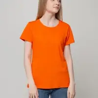 Футболка женская T-bolka Lady оранжевая, размер M