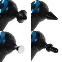 Массажёр для тела LEM-11, перкуссионный, 9 насадок, 9 режимов, чёрный