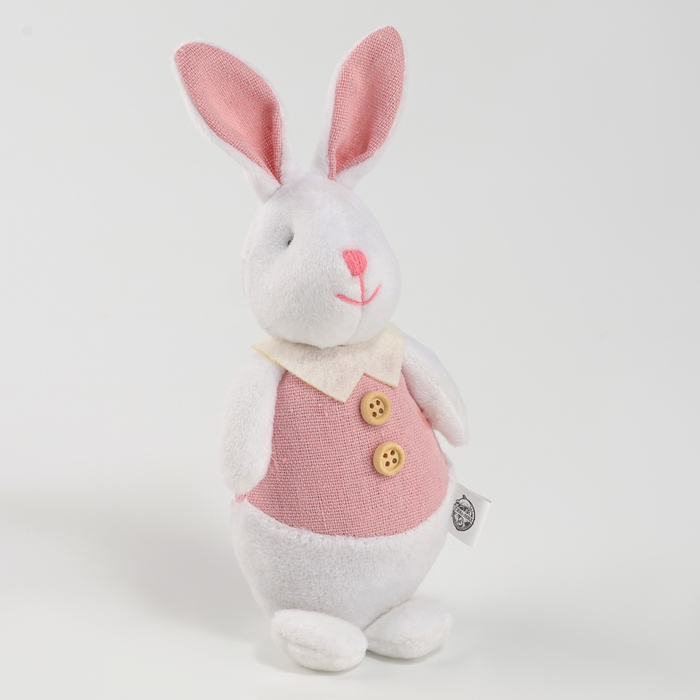Мягкая игрушка «Зайка в костюме», цвет розовый Мягкая игрушка «Зайка в костюме», цвет розовый