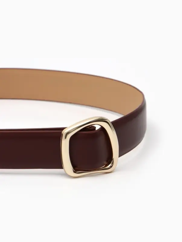 Ремень женский, затяжка, без винта, 4&times;110 см, пряжка золотистая, коричневый