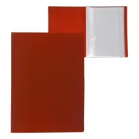 Папка с 40 вкладышами А4, 500 мкм, Calligrata, текстура &laquo;песок&raquo;, красная