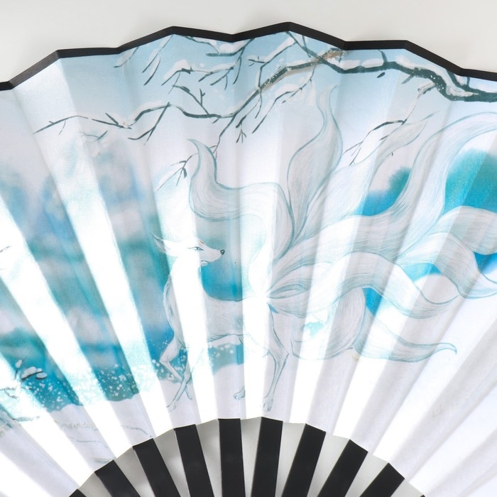 Веер пластик, текстиль h=27 см  Веер пластик, текстиль h=27 см "Девятихвостый лис" с кисточкой