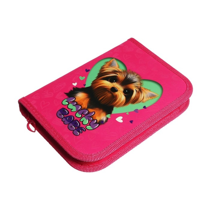 Пенал 1 секция 130 х 190 х 30 мм, с откидной планкой, ПКК 07-19, Lucky dog, ламинированный картон, с эффектом 3D Пенал 1 секция 130 х 190 х 30 мм, с откидной планкой, ПКК 07-19, Lucky dog, ламинированный картон, с эффектом 3D