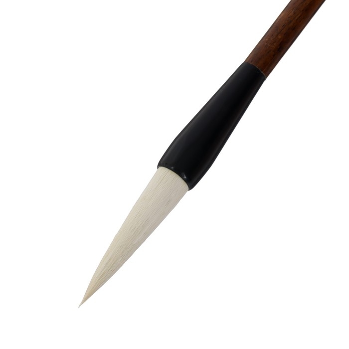 Кисть коза №6, круглая, для каллиграфии, деревянная ручка, в блистере Кисть коза №6, круглая, для каллиграфии, деревянная ручка, в блистере