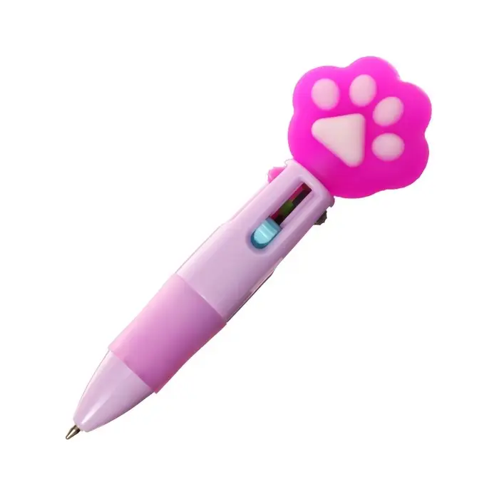 Ручка-мини шариковая Calligrata &laquo;Лапка&raquo;, автоматическая, 4-цветная, МИКС