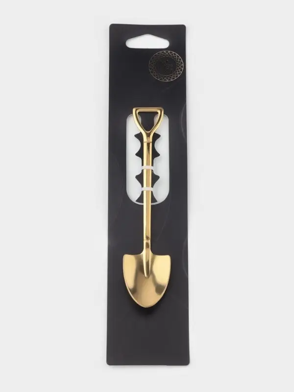 Ложка десертная из нержавеющей стали Magistro &laquo;Лопата&raquo;, длина 12 см, цвет золотой