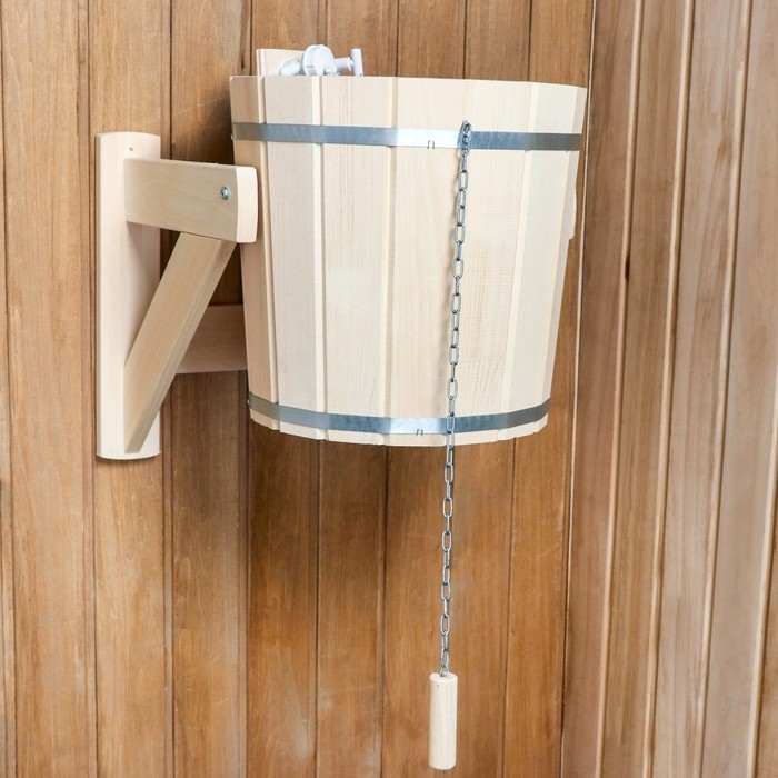 Обливное устройство из липы, 15 л, с переливным устройством Обливное устройство из липы, 15 л, с переливным устройством