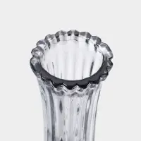 Ваза стекло настольная "Имоджин" 22,5х9 см, серый