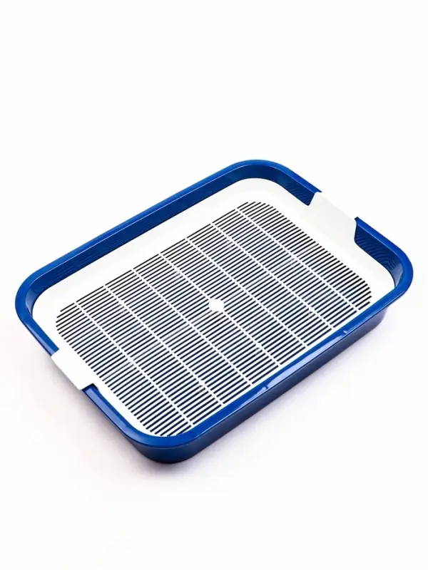 Туалет для кошек &laquo;Белла мини&raquo;, 35&times;26&times;6 см, с сеткой, пластик, синий