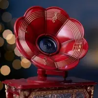 Светодиодная фигура &laquo;Граммофон&raquo; 36&times;16&times;9 см, от батареек 3хААА, музыка, USB, свечение тёплое белое