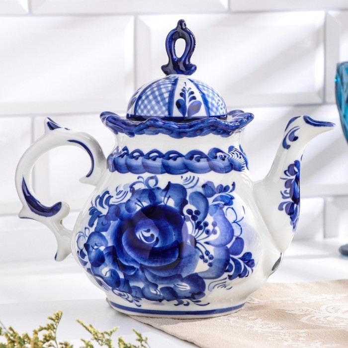 Чайник «Анимон», 1 л, гжель Чайник «Анимон», 1 л, гжель