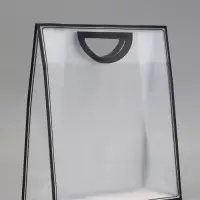 Пакет ПП с вырубной ручкой, прозрачный, 36&times;30&times;13 см, чёрный