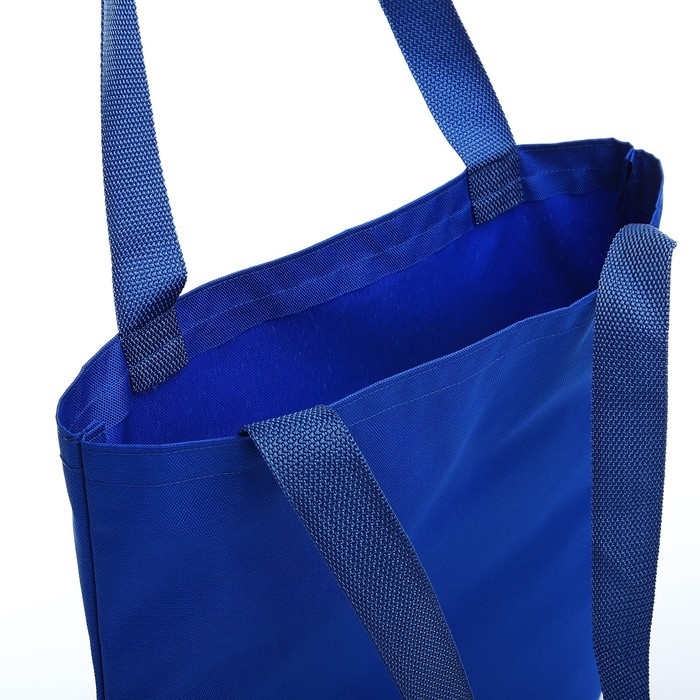 Шопер NAZAMOK, однотонный, 35х0.5х40 см, отд без молнии, без подклада, синий Шопер NAZAMOK, однотонный, 35х0.5х40 см, отд без молнии, без подклада, синий