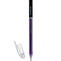 Набор гелевых ручек 6 цветов, корпус серебро в полоску, в блистере на кнопке