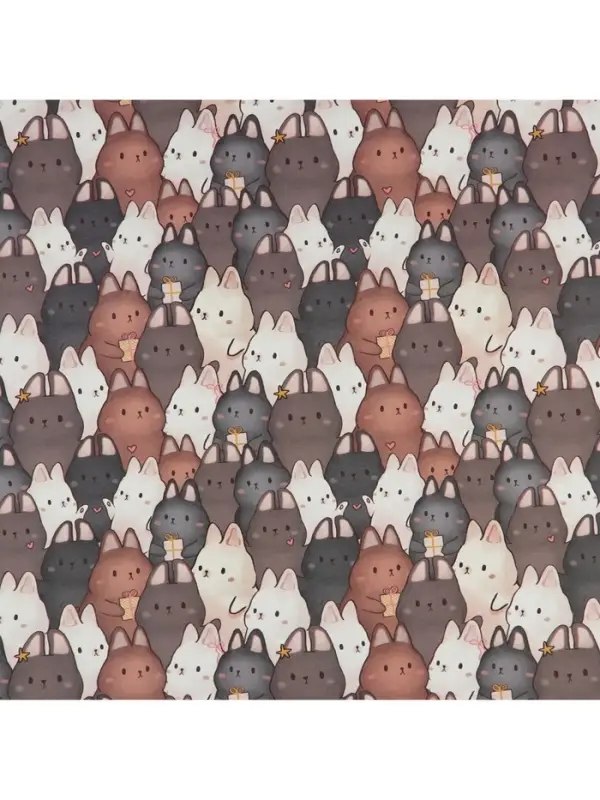 Бумага упаковочная крафтовая «Зайки», 70 х 100 см Бумага упаковочная крафтовая «Зайки», 70 х 100 см