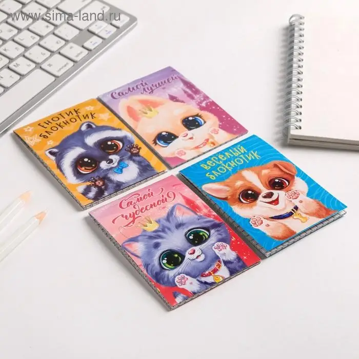 Блокнот А7, 16 листов «Милые зверята», МИКС Блокнот А7, 16 листов «Милые зверята», МИКС