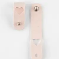 Бирка с кнопкой &laquo;Сердце&raquo; TEIRA, 8&times;1.5 см, 10 шт., нежно-розовая