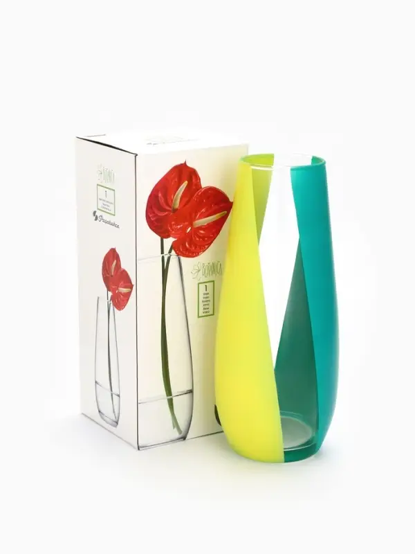 Ваза для цветов &laquo;Геометрия&raquo; стеклянная, 26 см, 1.7 л.