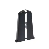 Торцевые заглушки для плинтуса &laquo;Деконика&raquo;, пара, 70 мм, цвет 007 чёрный