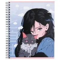 Компл тетр из 3шт 96л кл на гребне Аниме Девочка с котом, обл мел карт, офсет (10296906) Компл тетр из 3шт 96л кл на гребне Аниме Девочка с котом, обл мел карт, офсет (10296906)