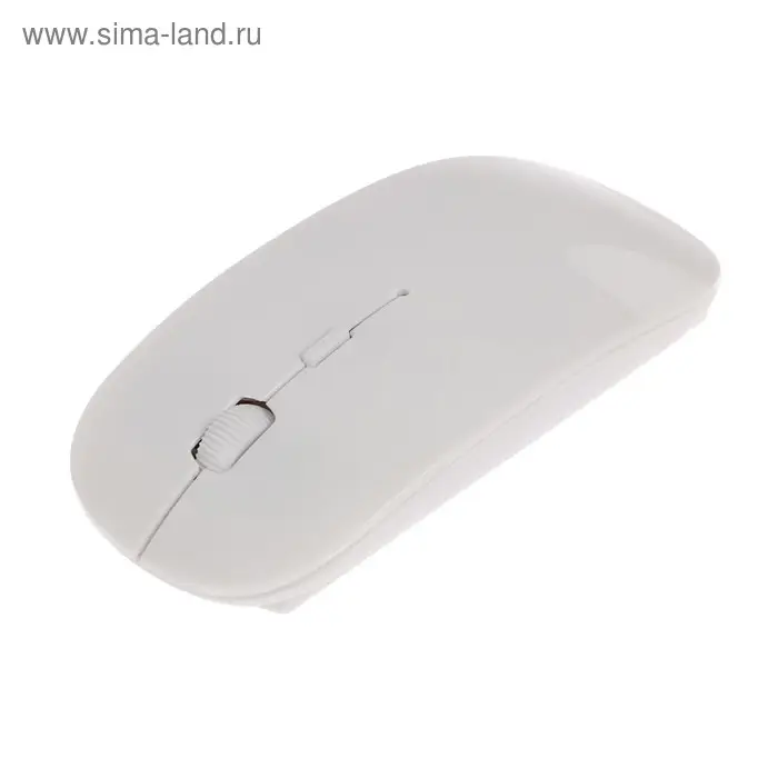 Мышь Luazon MB-1.0, беспроводная, оптическая, 1600 dpi, USB, белая