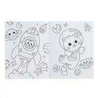 Аниме-раскраски с наклейками "Кавайные котики" 8 стр.