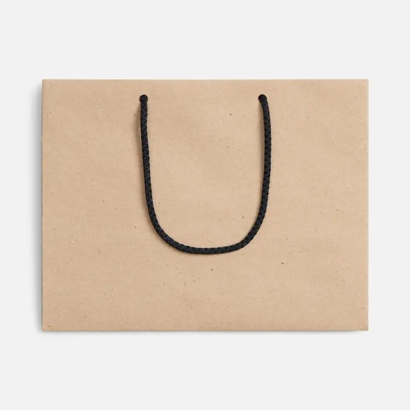 Пакет бумажный Stor, неокрашенный с черными ручками