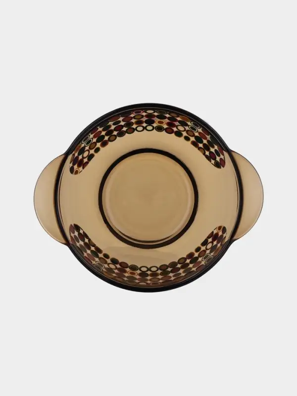 Бульонница &laquo;Дымка. Кружочки&raquo;, 510 мл, d=13.5 см, стекло, коричневая