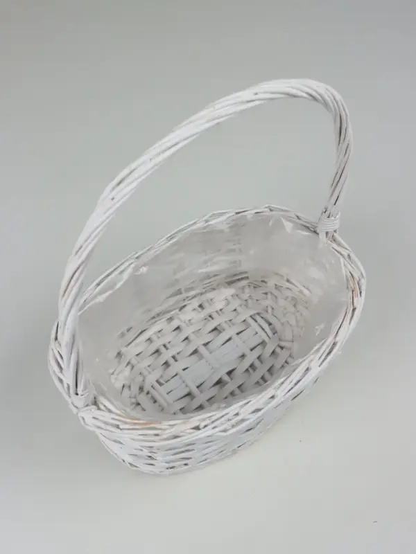 Корзина плетеная (ива) D26х18 H10 HH30 b23х14, 1 шт., белый