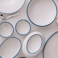 Салатник Magistro Blue Lagoon, 550 мл, 18.1&times;14.2 см, фарфор, белый