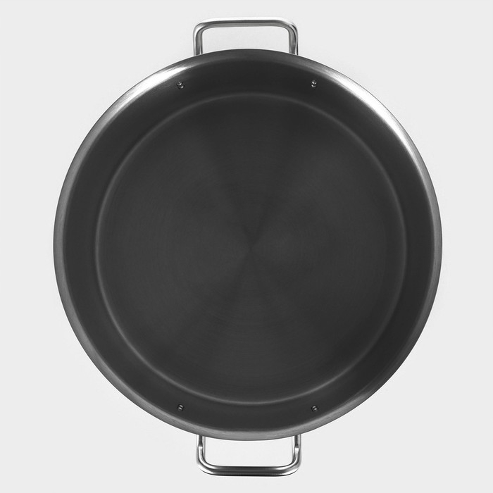 Кастрюля из нержавеющей стали Hanna Knövell, 25 л, d=36 см, h=24 см, толщина 0,8мм, дно ТРС, толщина дна 4,4 мм, 201 сталь, металлическая крышка, индукция Кастрюля из нержавеющей стали Hanna Knövell, 25 л, d=36 см, h=24 см, толщина 0,8мм, дно ТРС, толщина дна 4,4 мм, 201 сталь, металлическая крышка, индукция